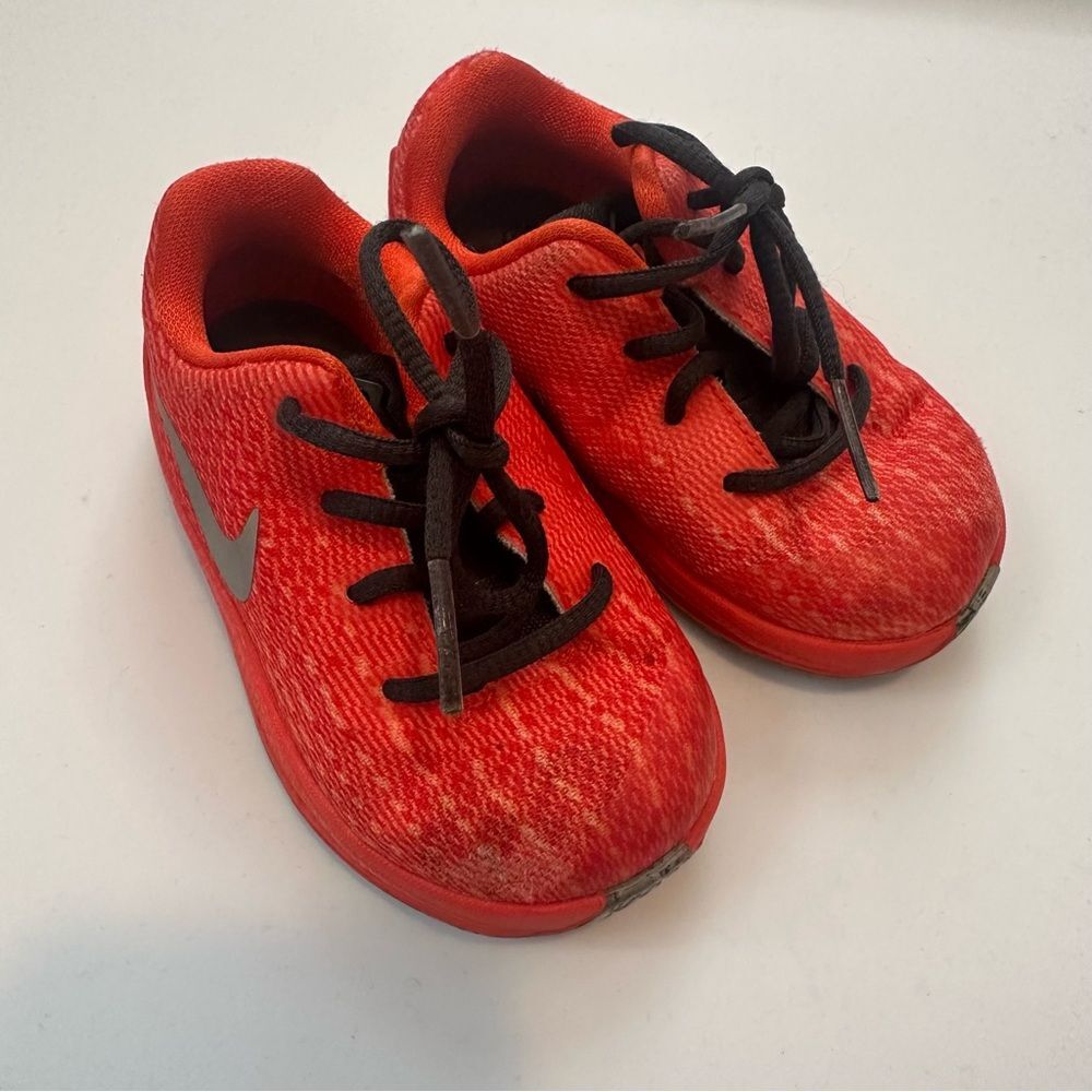 Nike 5C Baby Toddler Shoes Kevin Durant Athletic Sneakers Lace Up Orange KD